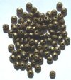 100 3x5mm Antique Gold Pleated UFO Metal Beads